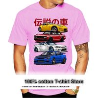 Wholesale Men s T Shirts Men Tshirt JDM Mix Skyline R34 Silvia S15 Hakosuka And Z Unisex T Shirt Printed T Shirt Tees Top