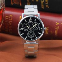 Wholesale Wristwatches Men Watches Megir Black Noodles Steel Blue Glow Glass Sport Watch Reloj Luxury Top Brand Bracelet Wrist
