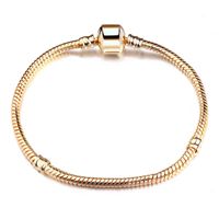 Wholesale New Fashion Gold Color Box Clasp Original Classic Pandora Bracelet Bangle Trendy Jewelry for Women Girls Mom Wife Gift