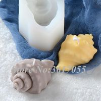 Wholesale Craft Tools Ocean Shell DIY Handmade Candle Molds Scented Making Model Reusable Conch Silicone Mould