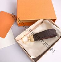 Wholesale 2022 men s women s gifts top quality leather key chain style color car and gift box free delivery