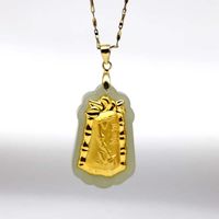 Wholesale Excellent Natural White Hetian Jade Necklace Men Women k Gold Bamboo Lucky Bless Peace Pendants Fine Jewelry