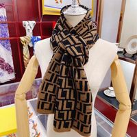 Wholesale Gradient Cashmere Scarf For Women Autumn And Winter Shawl Thick warm Trendy Letter Jacquard Long Scarves Double Side Color Designer Lady Wrap Large Size