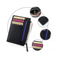 Wholesale Wallets Pc Small Men Wallet Women Zipper Coin Pocket Ultra Thin Mini Leather Card Holders Slots Purse Colors