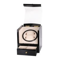 Wholesale Watch Boxes Cases Mechanical Winding Box USB Power Supply Black Motor Shaker With Acrylic Transparent Shell Display Mini Winder Holder