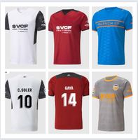 Wholesale 21 valencia soccer jerseyS HOME AWAY GUEDES GAMEIRO Florenzi RED WHITE camisetas de futbol RODRIGO M Gomez Men JERSEY football shirts