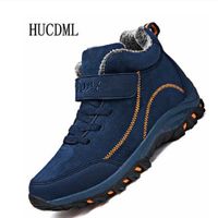 Wholesale High Quality Man Waterproof Winter Men Boots Cow Suede Warm Snow Women Boots Men Work Casual Shoes High Top High top Non slip Ankle Boots