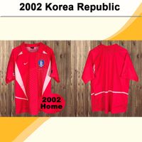 Wholesale 2002 Korea Republic Retro Soccer Jerseys J S PAPK J H AHM C W KIM M B HONG Y P LEE Home Red Football Shirt