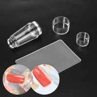 Wholesale Nail Art Kits French Stamper Silicone Tip DIY Decor Print Stamping Set Jelly Head