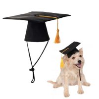 Wholesale Dog Apparel Puppy Dr Hat Decoration Custom Graduation Cap Degree Headgear For DIY Pet Creative Party Accessories Black