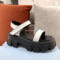 Wholesale 2021 Luxury Designer Women Sandals with Box Dust Bag Shoes White Black Slides Spring and Summer Wide Flat Platform Sandals Slipper