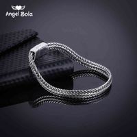 Wholesale Fashion Link Ancient Silver color Bracelet Women Heavy MM Wide Mens Buddha Bangles Bicycle Chain Wristband