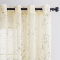 Wholesale Curtain Drapes Sheer Curtains For Living Room Bedroom Kitchen Tulle Cream Windows Voile Home Decoration Lily Beige