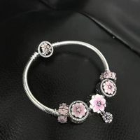 Wholesale Design jewelry Pan s silver fashion atmosphere bracelet with female bead pattern to send girlfriend Bracelet