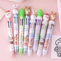 Wholesale Ballpoint Pens Colors Cute Christmas Pen Cartoon MM Ball Office School Writing Supplies Novelty Stationery