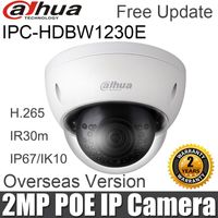 Wholesale Cameras Dahua IPC HDBW1230E MP Dome IP Camera IR30m POE H IP67 IK10 Network Security System Original