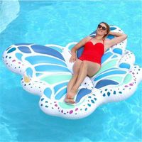 Wholesale Inflatable Angel Wings Water Bed Floating Row Ride On Butterfly Pool Toy White Swimming Ring Air Mattress Sunbath Mat Floats Tubes