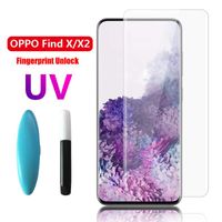 Wholesale Nano Liquid UV Tempered Glass For OPPO FIND X X2 Full Coverage Screen Protector Pro Protective Film Cell Phone Protectors