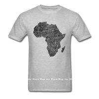 Wholesale Men s T Shirts Tops Tees African Continent Print Mens Top Plus Size xl Design Tee Shirts Black Halftone Summer Clothes