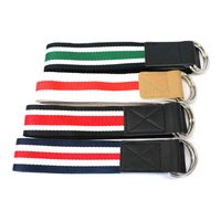 Wholesale Low Price Custom Stylish Double D Rings Belt Polyter Cotton Mixed Fabric Belts Wholale