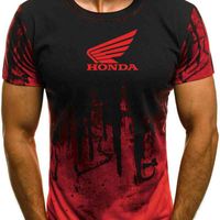 Wholesale 2021 New Hot selling Printed T shirt Summer Men s Honda Car Street Loose Casual Outdoor Breathable