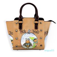 Wholesale Shoulder Bags Halloween Tricks Treats Bag Pumpkin Woman Gifts Handbag Funny Leather Shopping