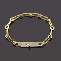 Wholesale Luxury Designer Jewelry Women Bracelets Thin Chains Gold Silver with diamond H Couple Bracelet Necklace Fashion Retro Ins Star Style R4