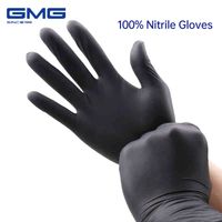 Wholesale Black Food Grade Waterproof Allergy Free Disposable Work Safety Nitrile Gloves Mechanic Glove