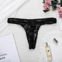 Wholesale Fashion Sexy Full Lace Strap Men s Underwear Erotic String G string Hol From Seduction T back Lingerie Thong Slips Ropa