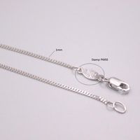 Wholesale Chains Genuine Real Platinum Thin mm Curb Link Chain Necklace For Woman inch Stamp Pt950