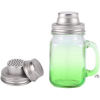 Wholesale Stainless Steel Mason Jar Shaker Lids Caps for Cocktail Flour Mix Spices Sugar Salt Peppers Kitchen Tools RRA11441