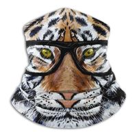 Wholesale Scarves Mr Tiger V01 Scarf Bandana Neck Warmer Headband Cycling Mask Tiger Face Glasses Animal Wild Big Cat Tigers Eye Of