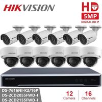 Wholesale Hikvision MP Camera System ch PoE NVR IP Cameras Dome HD Video Surveillance Kit IR Fixed Network