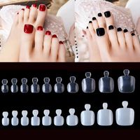 Wholesale False Nails Transparent Full Coverage Fake Toe Clear Natural Artificial Nail DIY Design Stickers For Art Accessories
