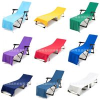 Wholesale New Beach Chair Cover Colors Lounge Chair Cover Blankets Portable With Strap Beach Towels Double Layer Thick Blanket R2