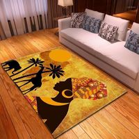 Wholesale Carpets d African Woman Beauty Carpet Bedroom Dining Room Mat Living Large Rugs For Parlor Kids Play Floor Home Decorative
