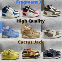 Wholesale High Quality Jumpman s mens basketball shoes travis x TS SP fragment lows Dark Mocha s British Khaki Retro OG Wheat Baroque Brown sneakers size