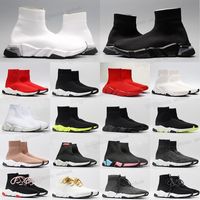 Wholesale 2021 Mens sock Casual shoes Platform speed Runner Socks trainer womens women Sneakers Triple Black White Classic with Lace jogging walking outdoor Paris Boots