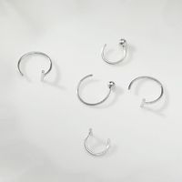 Wholesale Dangle Chandelier Sterling Silver Fixed Ball Bead Small Hoop Earrings For Women Men Round Circle Hoops Ear Rings Bone Buckle
