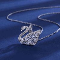 Wholesale Elegant temperament Swan Necklace women s A fashion versatile diamond S925 sier jewelry