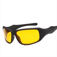 Wholesale Vintage Polarized Sunglasses Men Stream Line Night Vision Driving Glasses Retro Anti Glare Safety Black Yellow Choice
