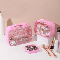 Wholesale PVC Bags Travel Organizer Clear Large Size Makeup Bag Cosmetic Beauty Case Toiletry Make Up Pouch Wash Cases