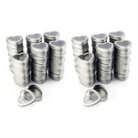 Wholesale Gift Wrap Heart Metal Tins Empty Shaped Silver Tins With Clear Window For Candle Making Candies