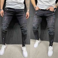 Wholesale 2020 HOT Styles Men Big Pocket Skinny Jeans Zipper Slim High Quality Jeans Casual Sport Corset jeans M XL H1116