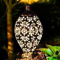 Wholesale Decorative Objects Figurines Retro Style Solar Led Moroccan Garden Fairy Lights Hanging Lantern Lamp Outdoor Lawn Patio Branches
