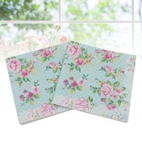 Wholesale Table Napkin Flower Lunch Floral Printed Paper For Wedding Birthday Baby Shower Dinner Party