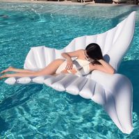Wholesale Inflatable Floats Tubes Summer Foldable Floating Row PVC Swimming Pool Water Hammock Angel Wings Air Mattresses Bed Beach