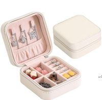 Wholesale Jewelry Box Portable Travel Storage Boxes Organizer PU Leather Display Storage Case for Necklace Earrings Ring Jewelry Holder Box DHA11017