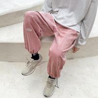 Wholesale Men s Pants Men Casual Corduroy Pink Trousers Wide Leg Hip Hop Harajuku Streetwear Harem Joggers