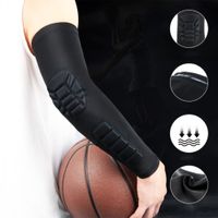 Wholesale Men Sports Elbow Pads Jogging Volleyball Basketball Arm Support Protector Fitness Bandaged Hands Sleeves Elastic Guard